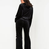 Albany Cropped Velour Hoodie With Eyelet Detail - Liquor n Poker