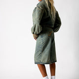 ALEX – Dirty Wash Boxy Zip-Through Denim Jacket - Liquor n Poker