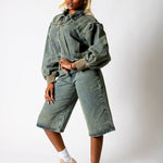 ALEX – Dirty Wash Boxy Zip-Through Denim Jacket - Liquor n Poker