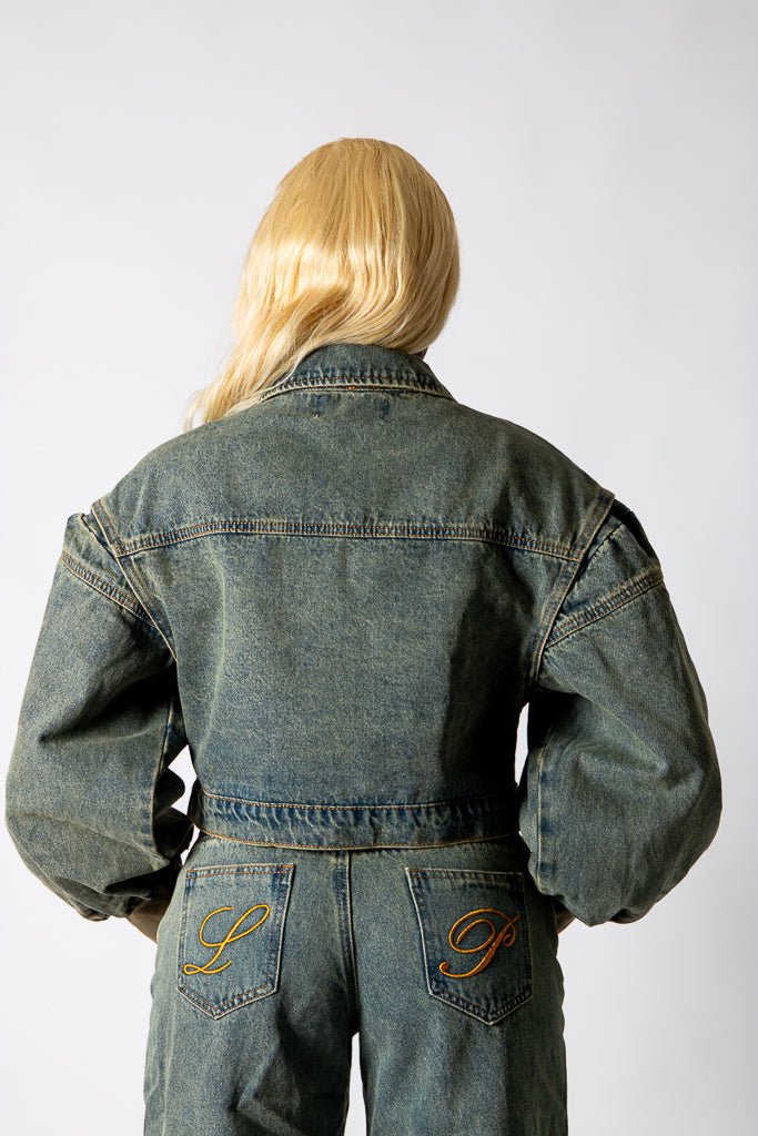 ALEX – Dirty Wash Boxy Zip-Through Denim Jacket - Liquor n Poker