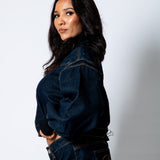 ALEX – Raw Indigo Boxy Zip - Through Denim Jacket - Liquor n Poker