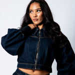 ALEX – Raw Indigo Boxy Zip - Through Denim Jacket - Liquor n Poker