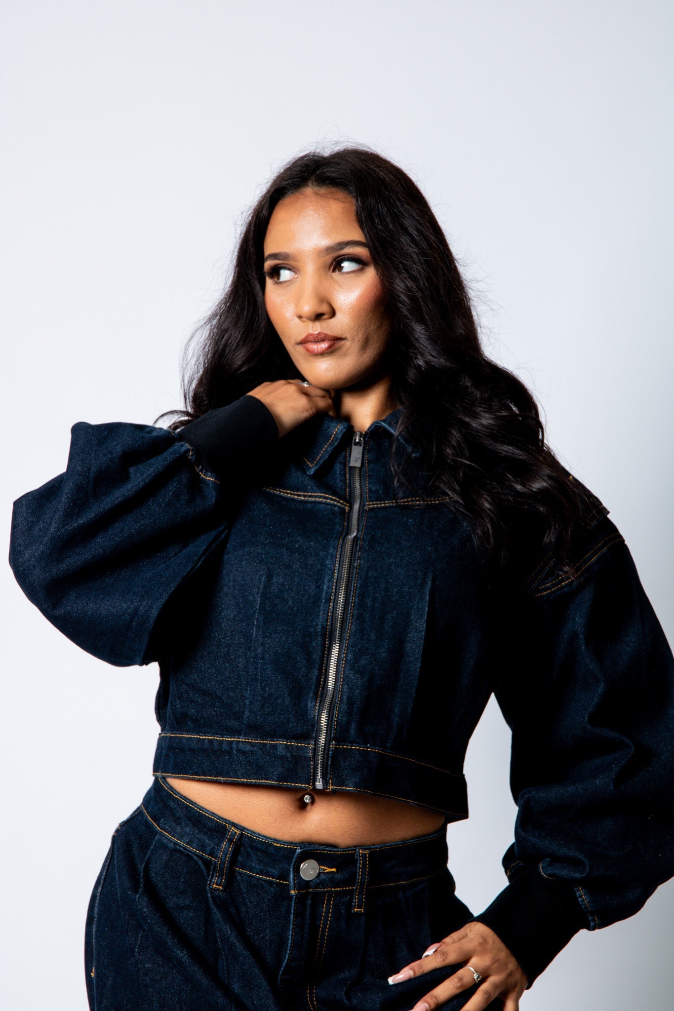 ALEX – Raw Indigo Boxy Zip - Through Denim Jacket - Liquor n Poker