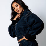 ALEX – Raw Indigo Boxy Zip - Through Denim Jacket - Liquor n Poker