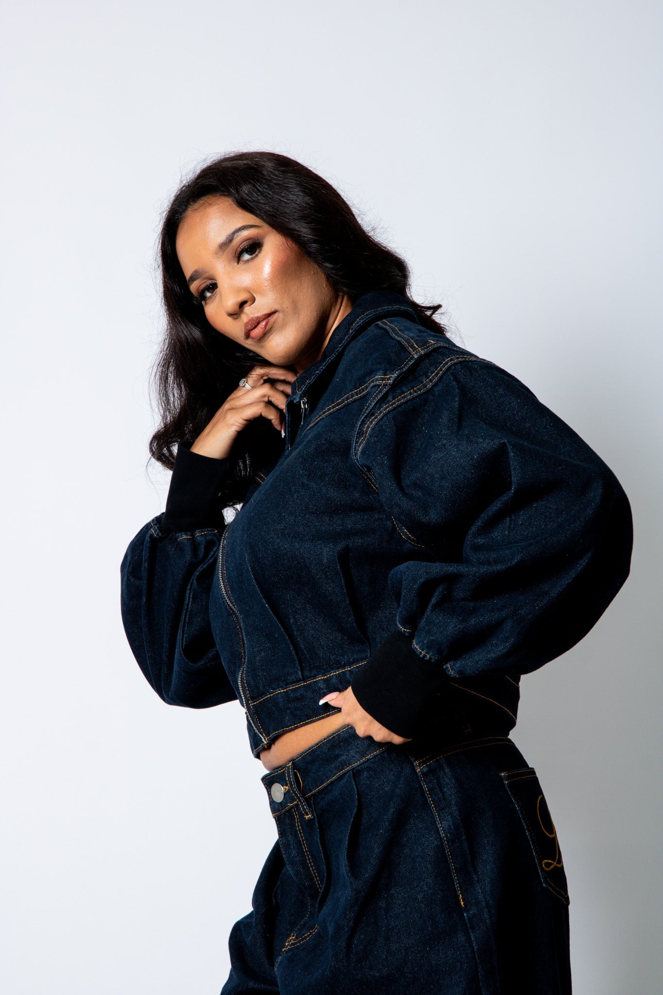 ALEX – Raw Indigo Boxy Zip - Through Denim Jacket - Liquor n Poker