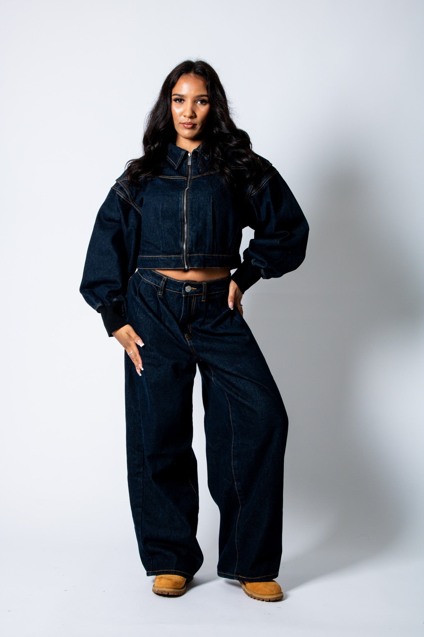 ALEX – Raw Indigo Boxy Zip - Through Denim Jacket - Liquor n Poker