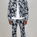All - Over Dragon Print Straight Leg Black Jeans - Liquor n Poker