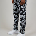 All - Over Dragon Print Straight Leg Black Jeans - Liquor n Poker