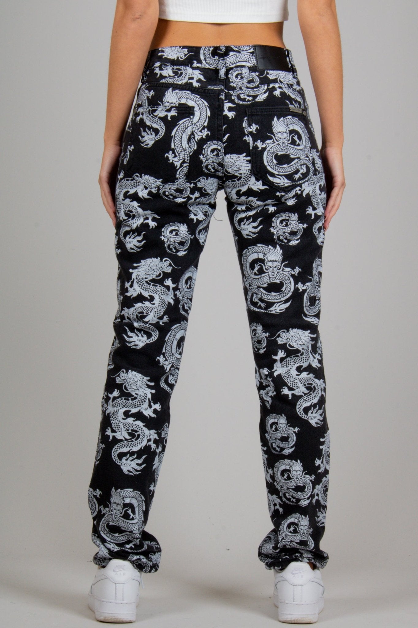 All - Over Dragon Print Straight Leg Jean - Liquor n Poker