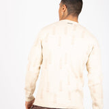 All - Over Japanese Printed Ecru Knitted Jumper - Liquor n Poker