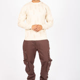 All - Over Japanese Printed Ecru Knitted Jumper - Liquor n Poker