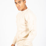 All - Over Japanese Printed Ecru Knitted Jumper - Liquor n Poker