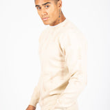 All - Over Japanese Printed Ecru Knitted Jumper - Liquor n Poker