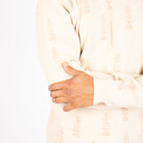All - Over Japanese Printed Ecru Knitted Jumper - Liquor n Poker