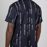 All - Over Japanese Text Short Sleeve Black Shirt - Liquor n Poker
