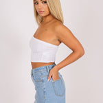 Anais Glitzy Glam Denim Mini Skirt In Vintage Stonewash - Liquor n Poker