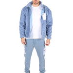 Baby Blue Utility Cargo Polar Fleece Joggers - Liquor n Poker