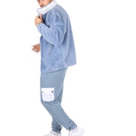 Baby Blue Utility Cargo Polar Fleece Joggers - Liquor n Poker