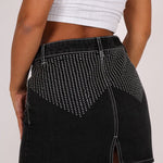 Baby One More Time Diamante Denim Skirt - Liquor n Poker