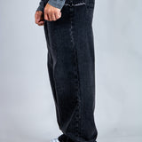 Baggy Embellished Jeans In Black - Liquor n Poker