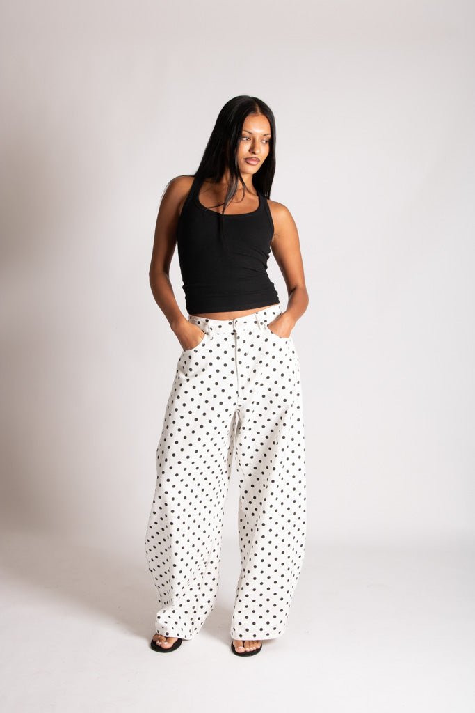 Baggy Polka Dot Balloon Jeans - Liquor n Poker
