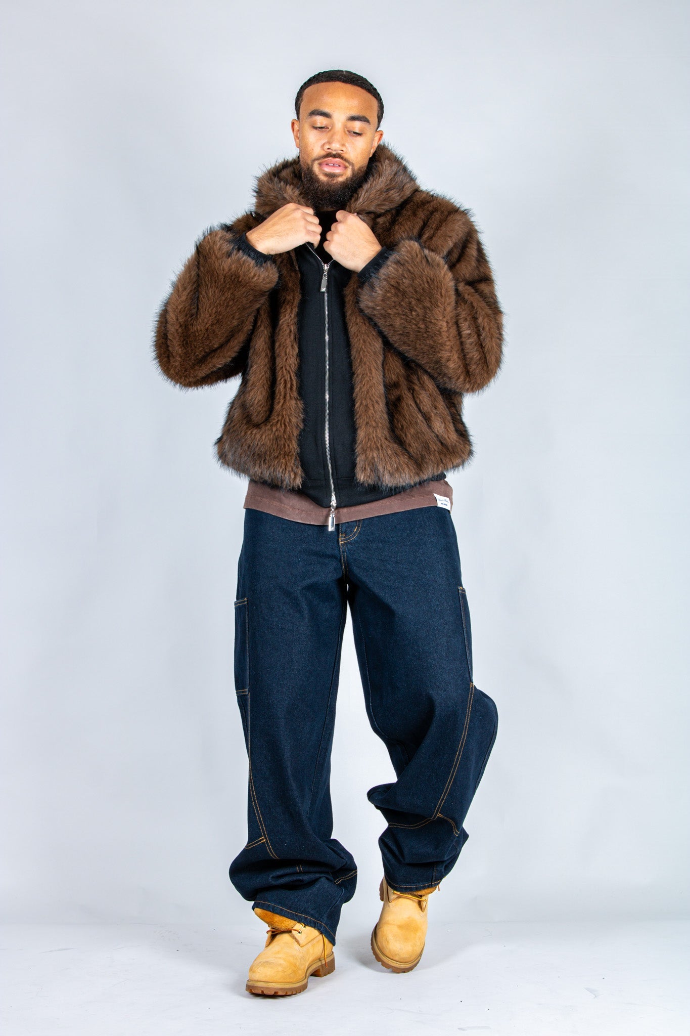 Baggy Spliced Side Pocket Jeans In Indigo - Liquor n Poker