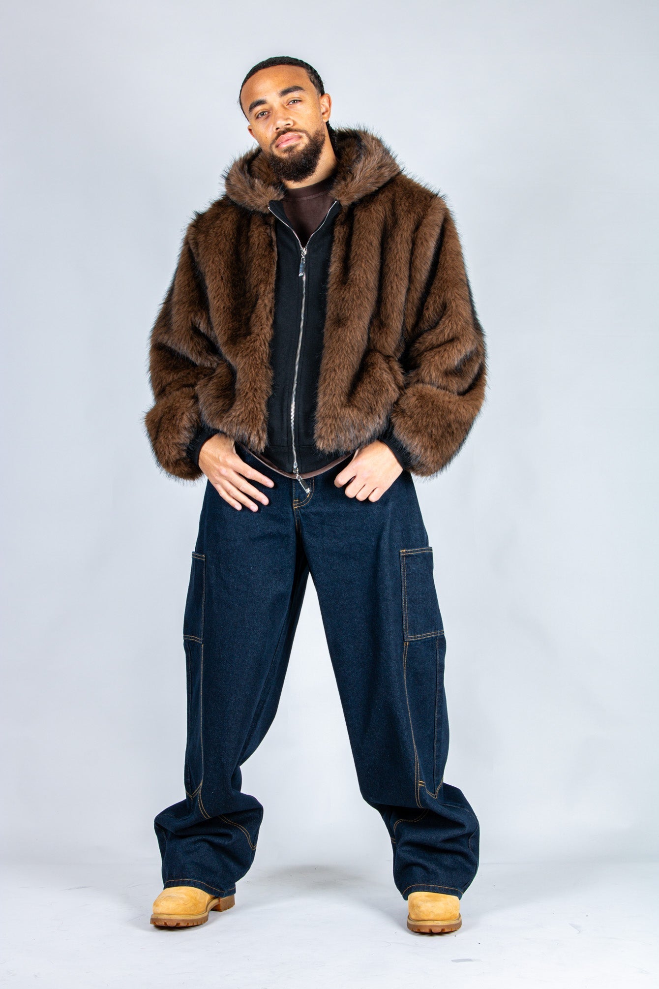 Baggy Spliced Side Pocket Jeans In Indigo - Liquor n Poker