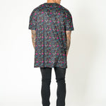 Bayside Graffiti Printed Oversized Black T-Shirt - Liquor n Poker