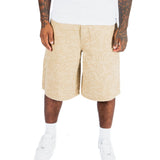 Beige Camo Relaxed Denim Jorts - Liquor n Poker