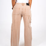 Beige Mid Rise Carpenter Wide Leg Jean - Liquor n Poker