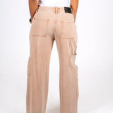 Beige Mid Rise Carpenter Wide Leg Jean - Liquor n Poker