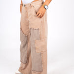 Beige Mid Rise Carpenter Wide Leg Jean - Liquor n Poker