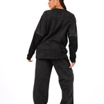 Black & Blue Graphic Printed 'Repentance' Motif Double Layered Long Sleeve T-Shirt - Liquor n Poker