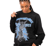 Black & Blue Graphic Printed 'Repentance' Motif Double Layered Long Sleeve T-Shirt - Liquor n Poker