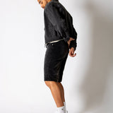 Black Boxy Denim Jacket With Seam Detail - Liquor n Poker