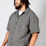 Black Boxy Micro Check Shirt - Liquor n Poker