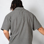Black Boxy Micro Check Shirt - Liquor n Poker