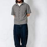Black Boxy Micro Check Shirt - Liquor n Poker