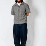 Black Boxy Micro Check Shirt - Liquor n Poker