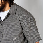 Black Boxy Micro Check Shirt - Liquor n Poker