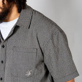 Black Boxy Micro Check Shirt - Liquor n Poker