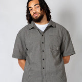 Black Boxy Micro Check Shirt - Liquor n Poker
