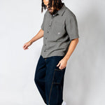 Black Boxy Micro Check Shirt - Liquor n Poker