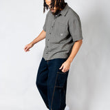 Black Boxy Micro Check Shirt - Liquor n Poker