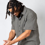 Black Boxy Micro Check Shirt - Liquor n Poker