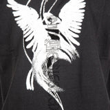 Black Diamanté Graphic Printed T-Shirt - Liquor n Poker