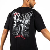 Black Diamanté Graphic Printed T-Shirt - Liquor n Poker