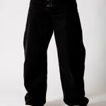 Black Fireman Clasp Baggy Jeans - Liquor n Poker