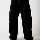 Black Fireman Clasp Baggy Jeans - Liquor n Poker