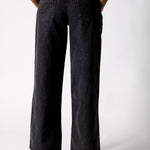 Black Mid Rise Straight Leg Jeans (No Turn Up) - Liquor n Poker